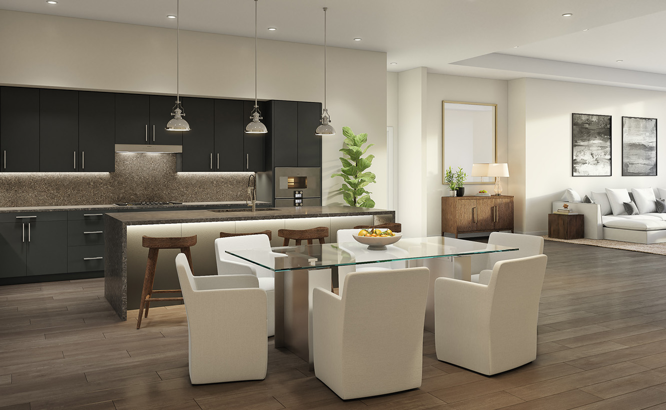 Kitchen With Dining Table