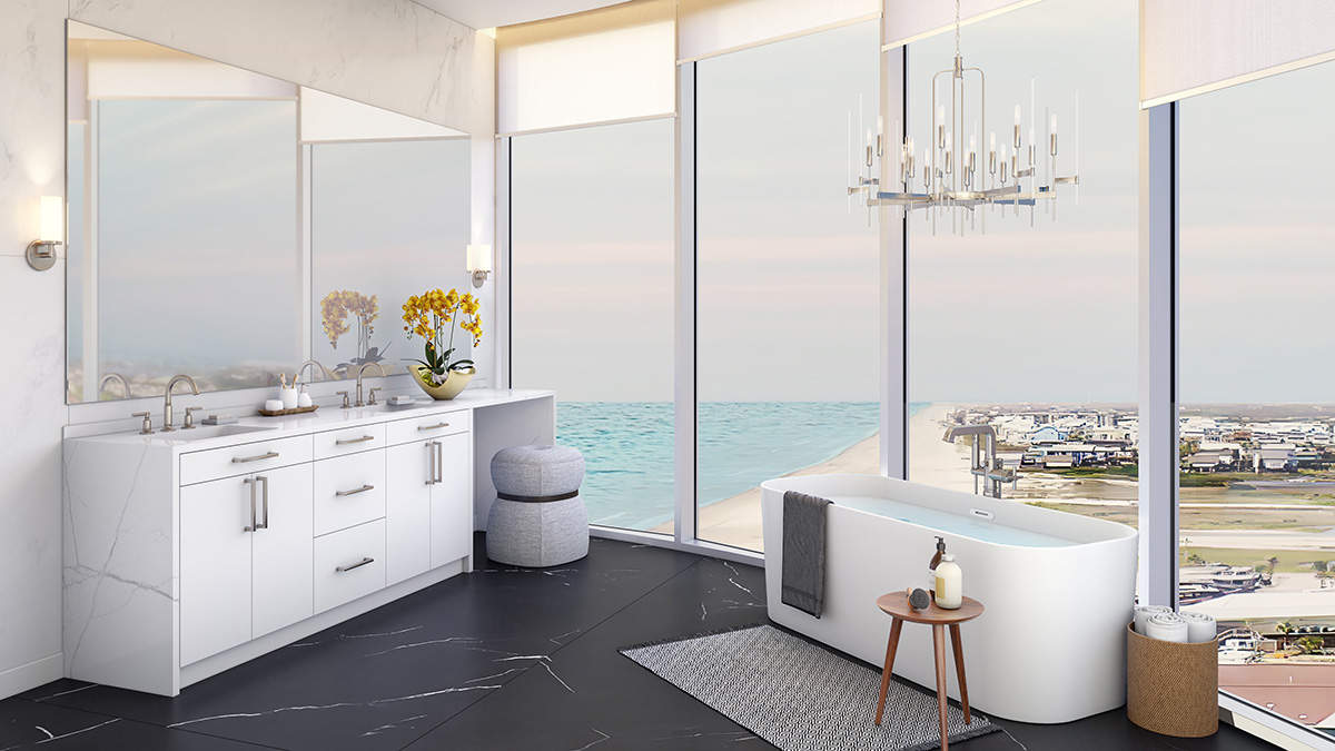 Restroom With Beach View
